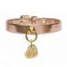 SIMPLE COLLAR ROSE GOLD ECOLEATHER/GOLD