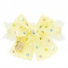RAINBOW BOW COLLAR YELLOW ECOLEATHER/GOLD