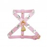 HEARTS HARNESS PINK ECOLEATHER/GOLD