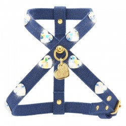 HEARTS HARNESS BLUE JEANS/GOLD