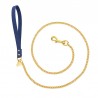 CHAIN LEASH BLUE JEANS/GOLD