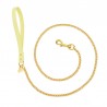 CHAIN LEASH YELLOW ECOLEATHER/GOLD