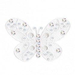 WHITE BUTTERFLY HAIRCLIP