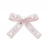 CRYSTAL BABY PINK SATIN BOW HAIRCLIP