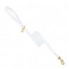 PLAIN LEASH WHITE ECOLEATHER/GOLD