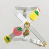 COCKTAIL HARNESS WHITE ECOLEATHER/GOLD - Limited Edition