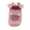 POCKET PAILLETTES GLITTER SWEAT FUXIA