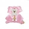 POLAR TEDDY ON BOW HARNESS PINK ECOLEATHER/GOLD