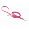PLAIN LEASH FUCHSIA ECOLEATHER/GOLD