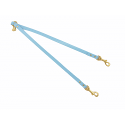 TWIN LEASH SKY ECOLEATHER/GOLD