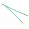 TWIN LEASH ACQUA ECOLEATHER/GOLD