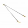 TWIN LEASH SILVER BISTROT ECOLEATHER/GOLD