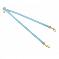 TWIN LEASH SKY ECOLEATHER/GOLD