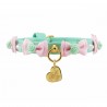 LOLLY POP COLLAR ACQUA ECOLEATHER/GOLD