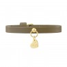 PLAIN COLLAR MILITARY ECOLEATHER/GOLD