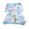 BUNNY ON BOW HARNESS SKY ECOLEATHER/GOLD