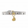 HEARTS COLLAR SILVER ECOLEATHER/GOLD