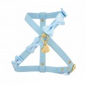 BOWS TIE HARNESS SKY ECOLEATHER/GOLD