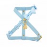 BOWS TIE HARNESS SKY ECOLEATHER/GOLD