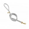 PLAIN LEASH SILVER BISTROT ECOLEATHER/GOLD