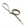 PLAIN LEASH MILITARY ECOLEATHER/GOLD
