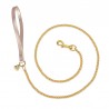 CHAIN LEASH ROSE GOLD ECOLEATHER/GOLD
