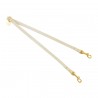 TWIN LEASH CREAM ECOLEATHER/GOLD