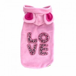 LOVE LEO HOODIE BUBBLEGUM