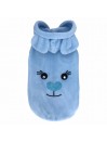 WARM TEDDY FACE HOODIE SKY