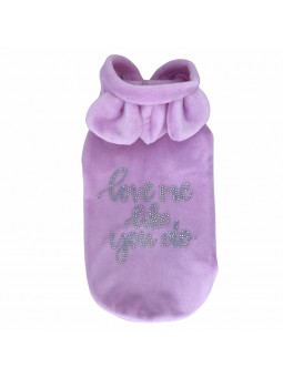 SPARKLING LOVE ME HOODIE LILAC