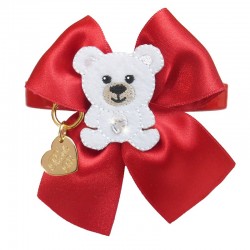 POLAR TEDDY ON BOW COLLAR...