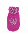 HEART LEO HOODIE WOOL FUCSIA