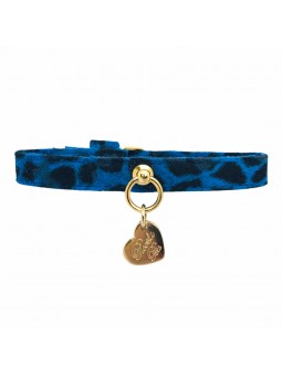 PLAIN COLLAR LEOPARD BLUE...