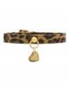 PLAIN COLLAR LEOPARD CAMEL ALCANTARA/GOLD
