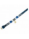 DIAMOND DROPS COLLAR LEOPARD BLUE ALCANTARA/GOLD
