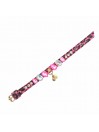 DIAMOND DROPS COLLAR LEOPARD BUBBLEGUM ALCANTARA/GOLD