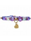 DIAMOND DROPS COLLAR LILAC ECOLEATHER/GOLD