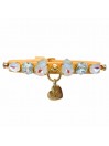 DIAMOND DROPS COLLAR MELON ECOLEATHER/GOLD
