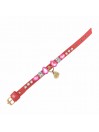 DIAMOND DROPS COLLAR SALMON ECOLEATHER/GOLD