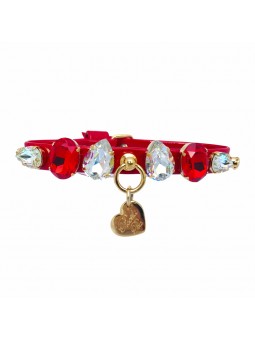 DIAMOND DROPS COLLAR RED...