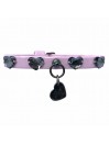 BLACK HEARTS COLLAR BABY PINK ECOPAINT/GUNMETAL