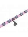 BLACK HEARTS COLLAR BABY PINK ECOPAINT/GUNMETAL