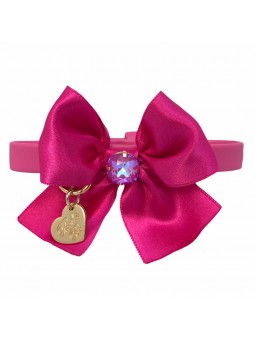 DIAMOND BOW COLLAR FUCSIA...