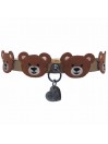 LITTLE TEDDY COLLAR BRONZE ECOLEATHER/GUNMETAL