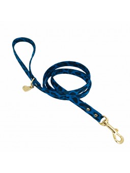 PLAIN LEASH LEOPARD BLUE...