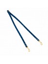 TWIN LEASH LEOPARD BLUE ALCANTARA/GOLD