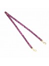 TWIN LEASH LEOPARD BUBBLEGUM ALCANTARA/GOLD