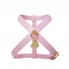 SIMPLE HARNESS PINK ECOLEATHER/GOLD