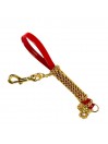 CHAIN LEASH RED ECOPAINT/GOLD