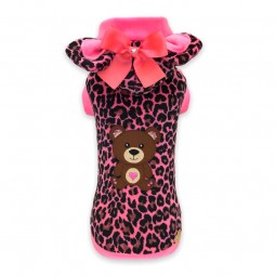 TEDDY LEOPARD HOODIE FLUO...